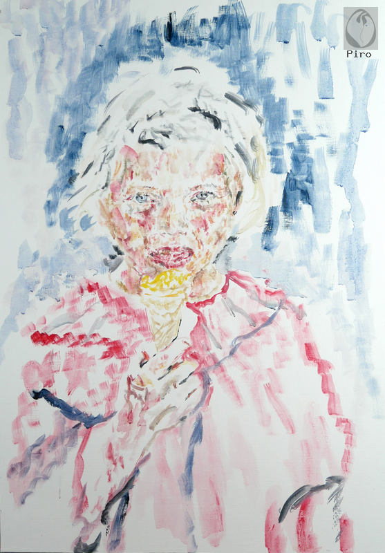 oil on paper - olio su carta di Piro